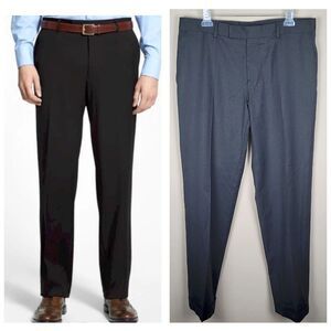 Hugo Boss Waist Size 36 Virgin Wool Pasolini Dress Pants Dark Gray Size 40 L